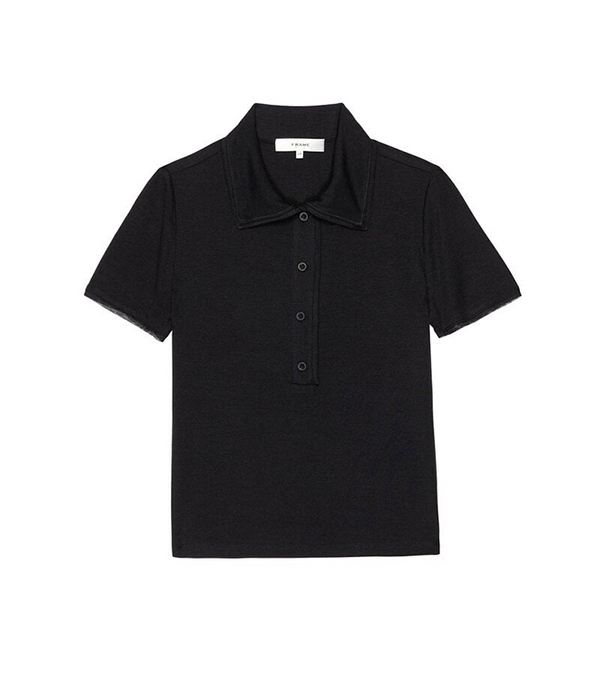 Womens Mesh Trim Polo