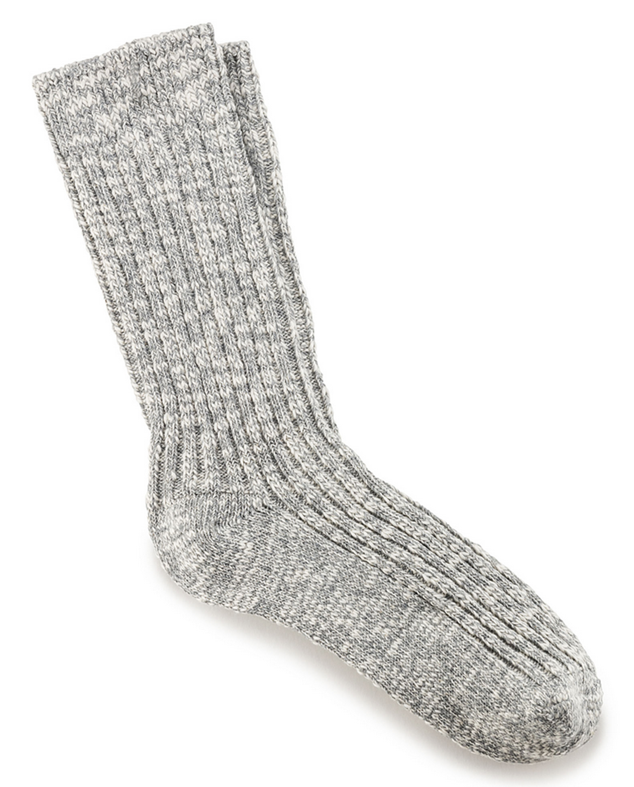 Mens Sock Slub Gray Ct