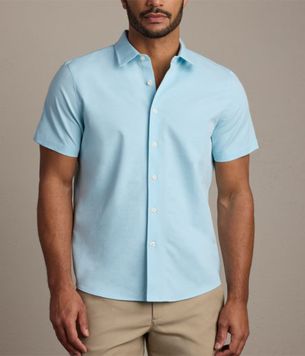 Mens Brezza Linen-Blend Short Sleeve Shirt A