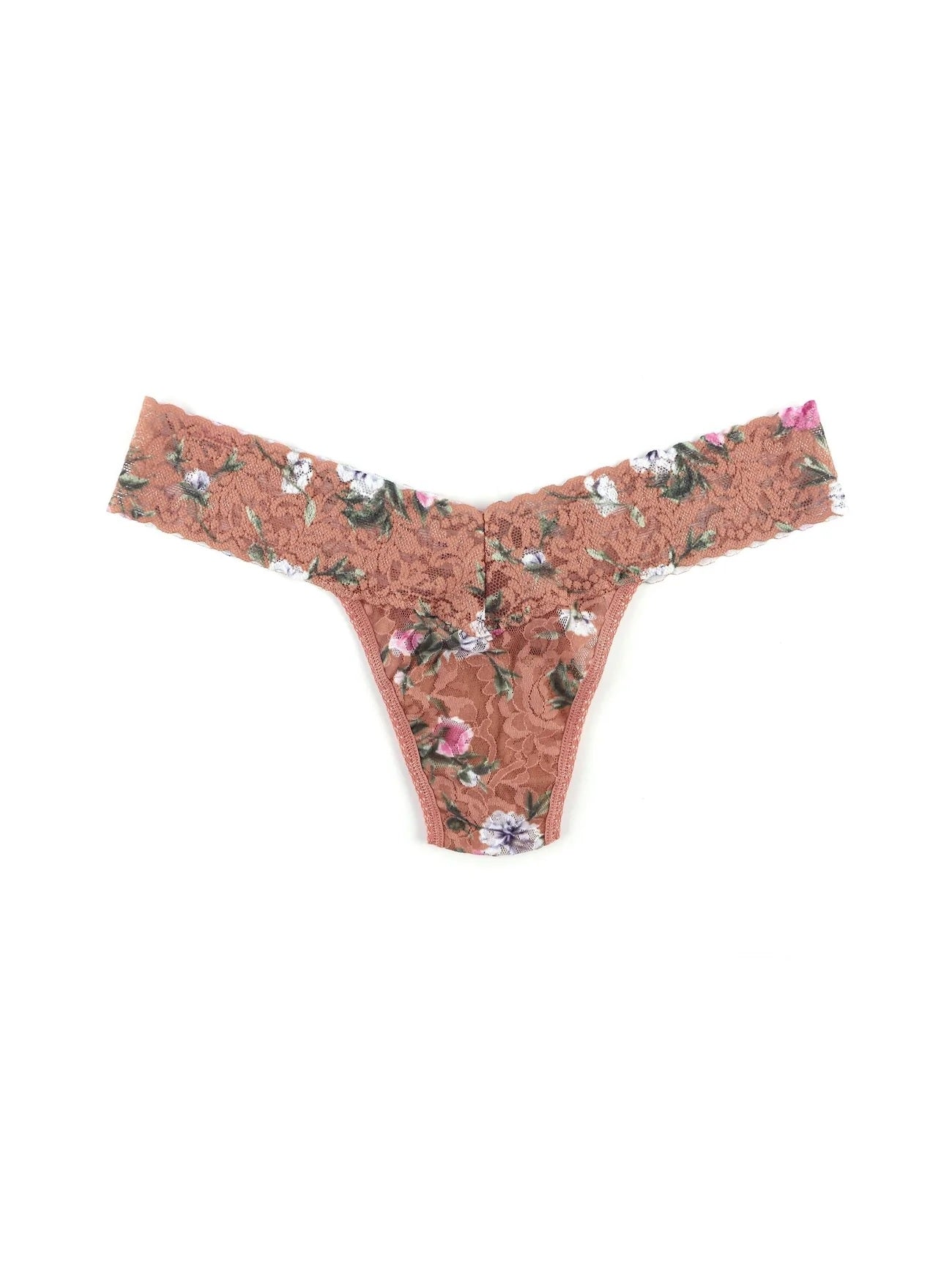 Womens Printed Low Rise Thong Wrapped