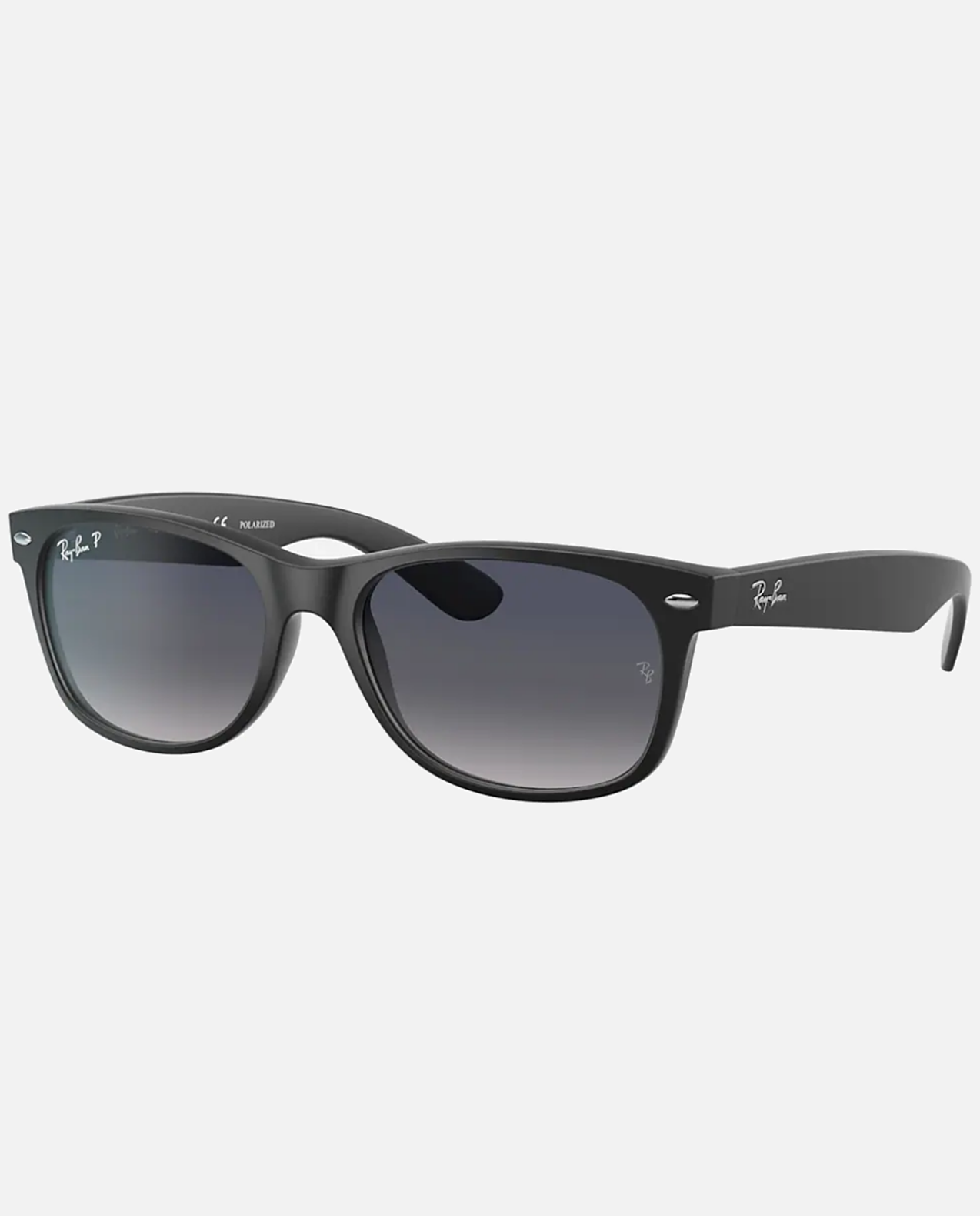 New Wayfarer with Matte Black Frame and Blue Gradient Grey Lens