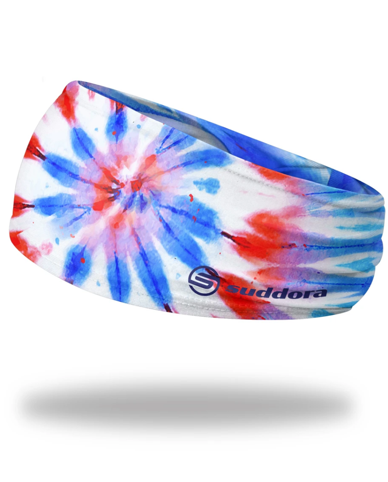 Patriotic Tie-Dye Headband 3.5" Tapered