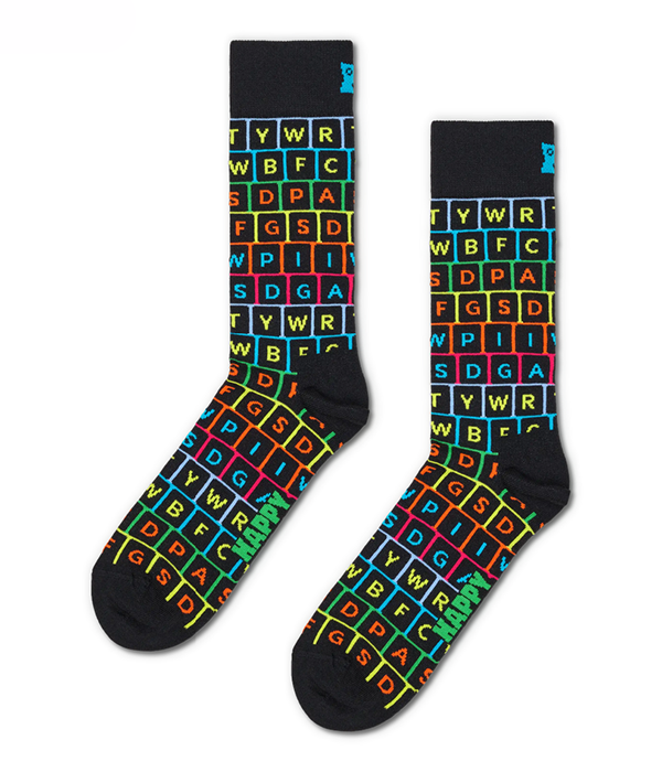 Mens Keyboard Sock in Black