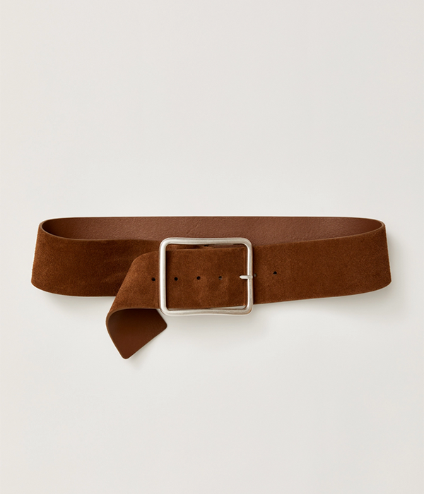 Womens Suede Hex Hip Belt