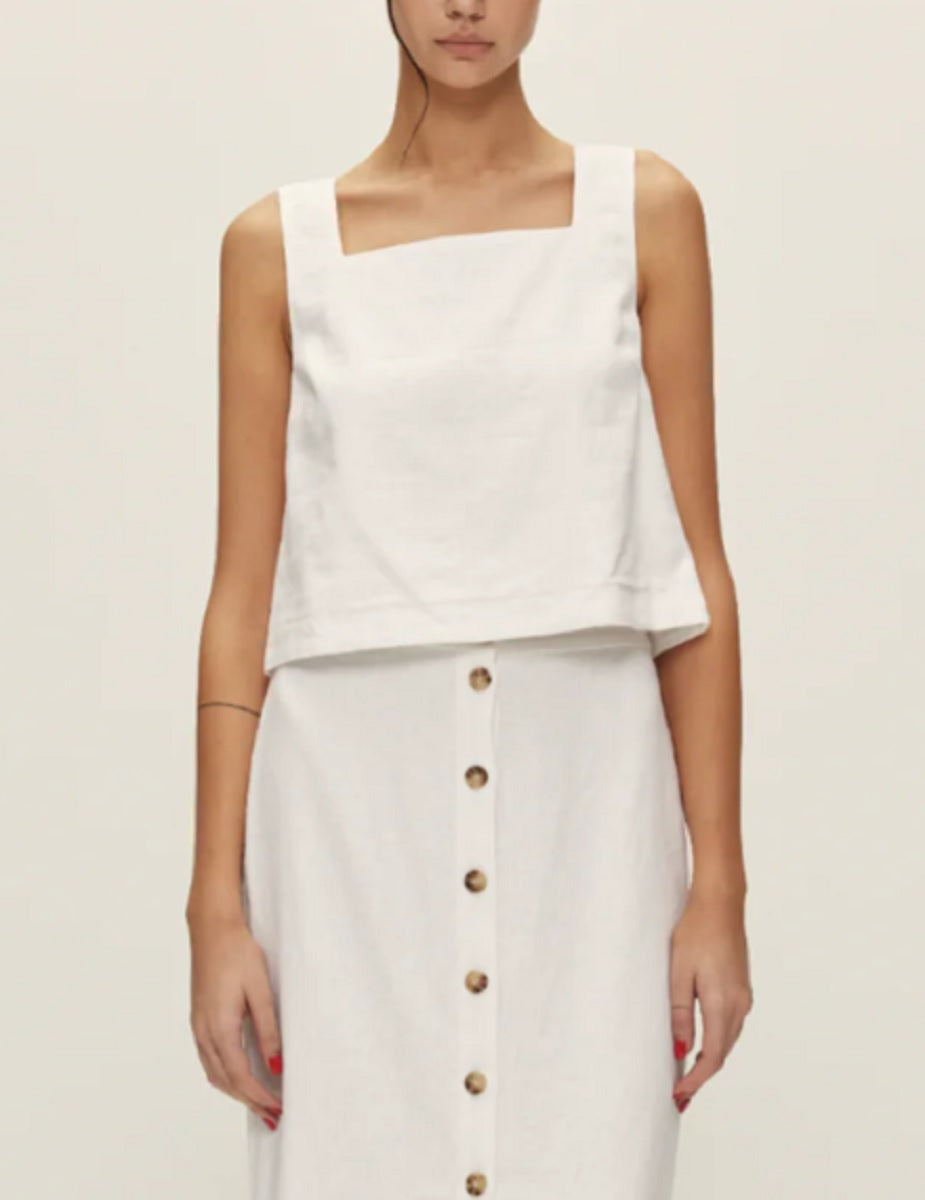 Womens Lucia Linen Skirt