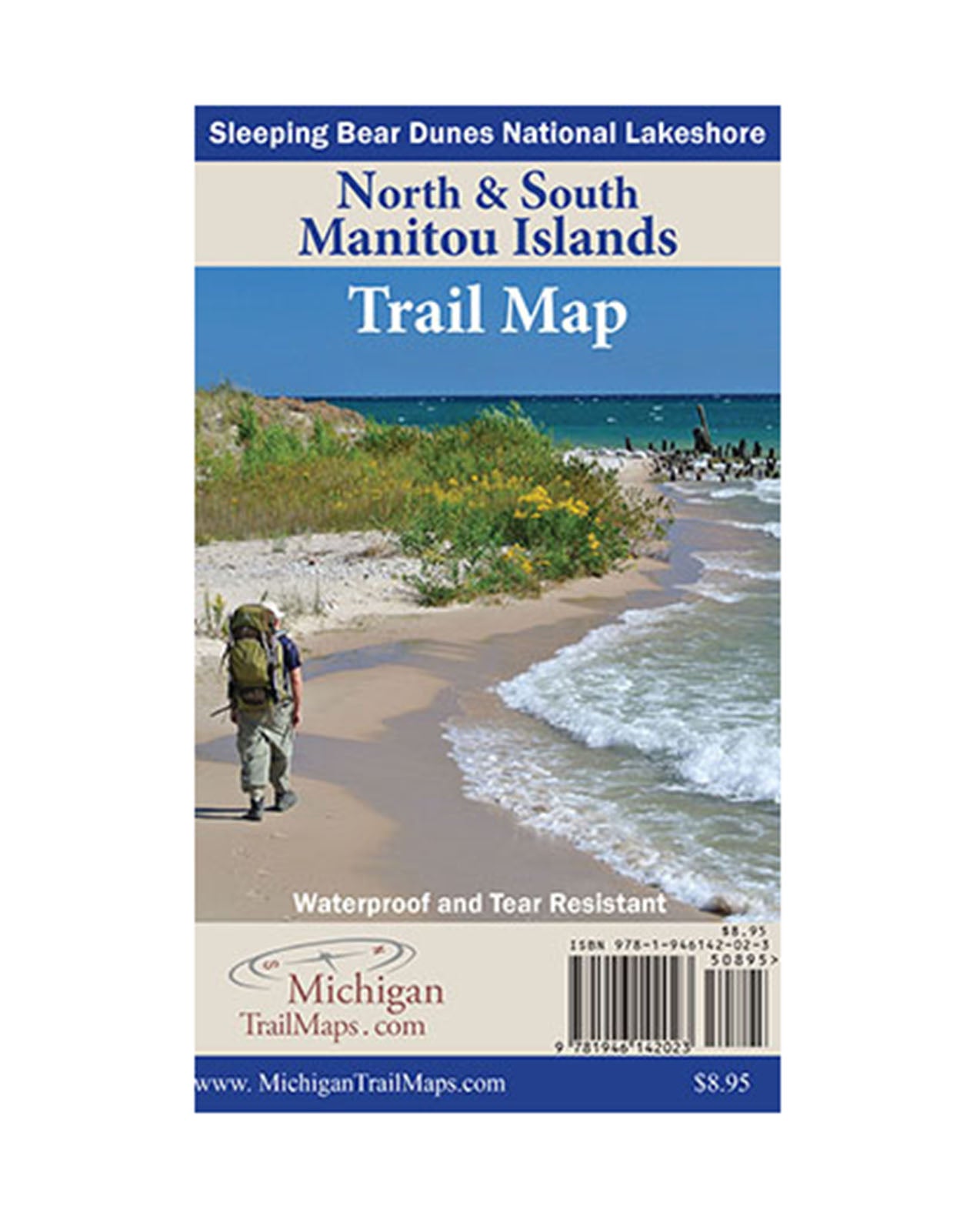 MICHIGAN TRAIL MAPS Waterproof Maps: North & South Manitou Islands