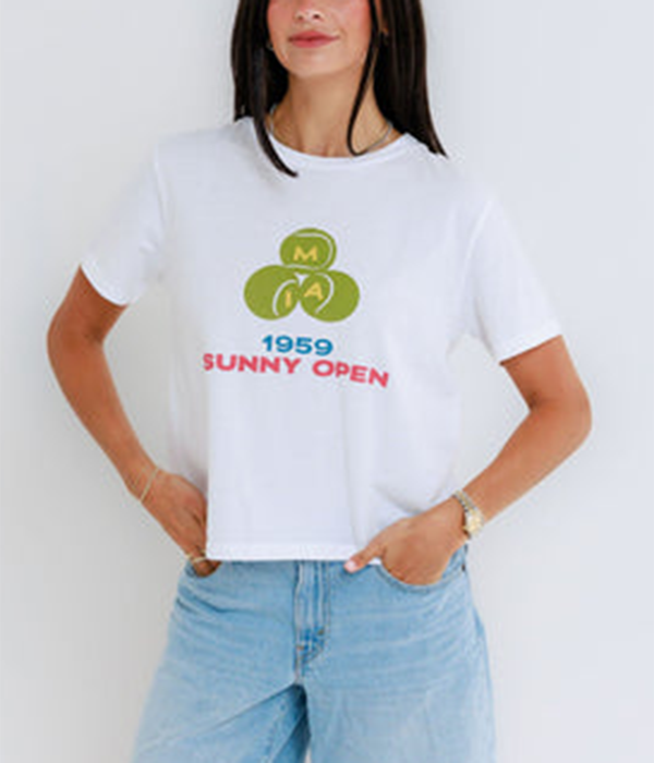 Womens Mia Sunny Open - Everyday Tee in  White