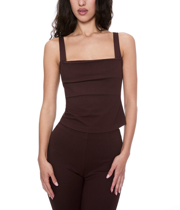 Womens Luna Top in Chocolate