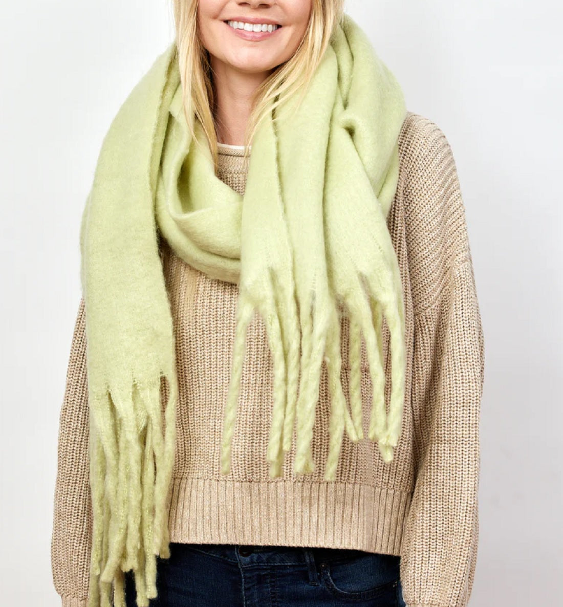 Womens Chic Solid Scarf