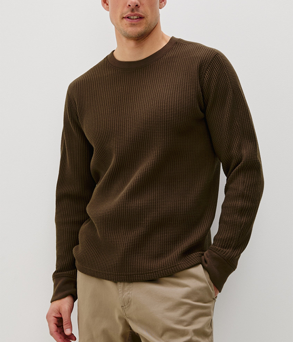 Mens Wade Sweatshirt in Chocolate