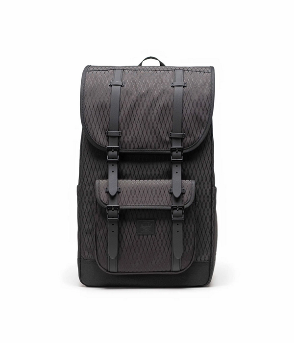 Herschel Little America Backpack in Black Diamond/Black S26