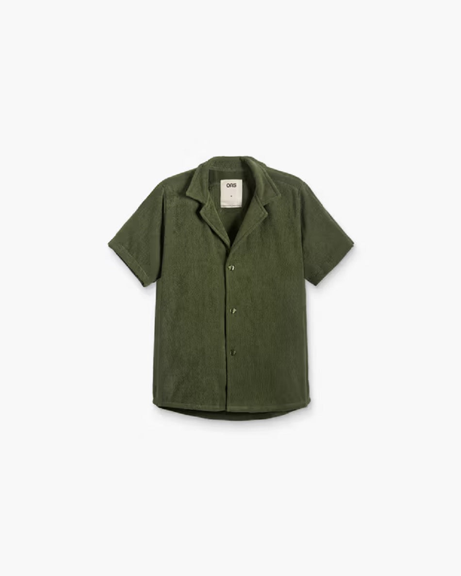 Mens Cuba Terry Shirt in Army