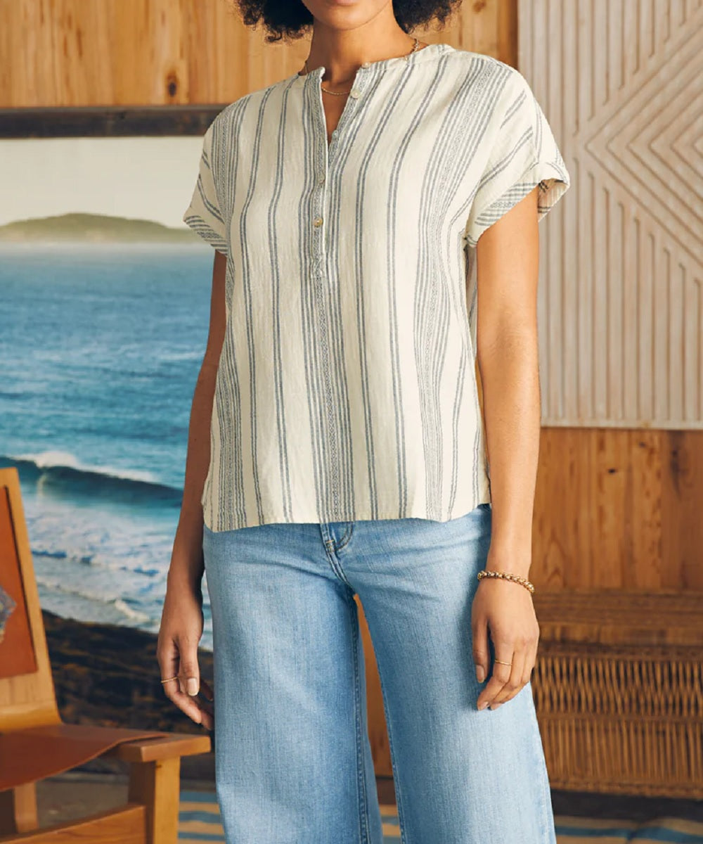 Womens Dream Cotton Gauze Desmond Top