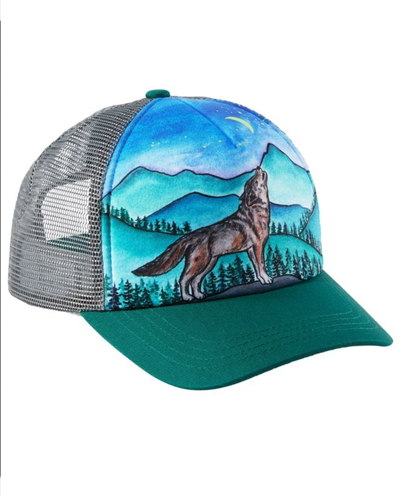 Kids Artist Series Trucker Cap in Lone Wolf