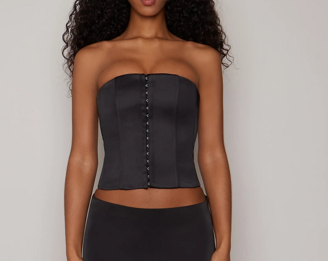 Guizio Womens Satin Corset