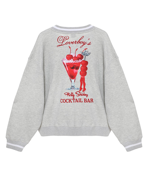 Womens Flirty Shirley Loverboy Haley Crewneck in Heather Grey