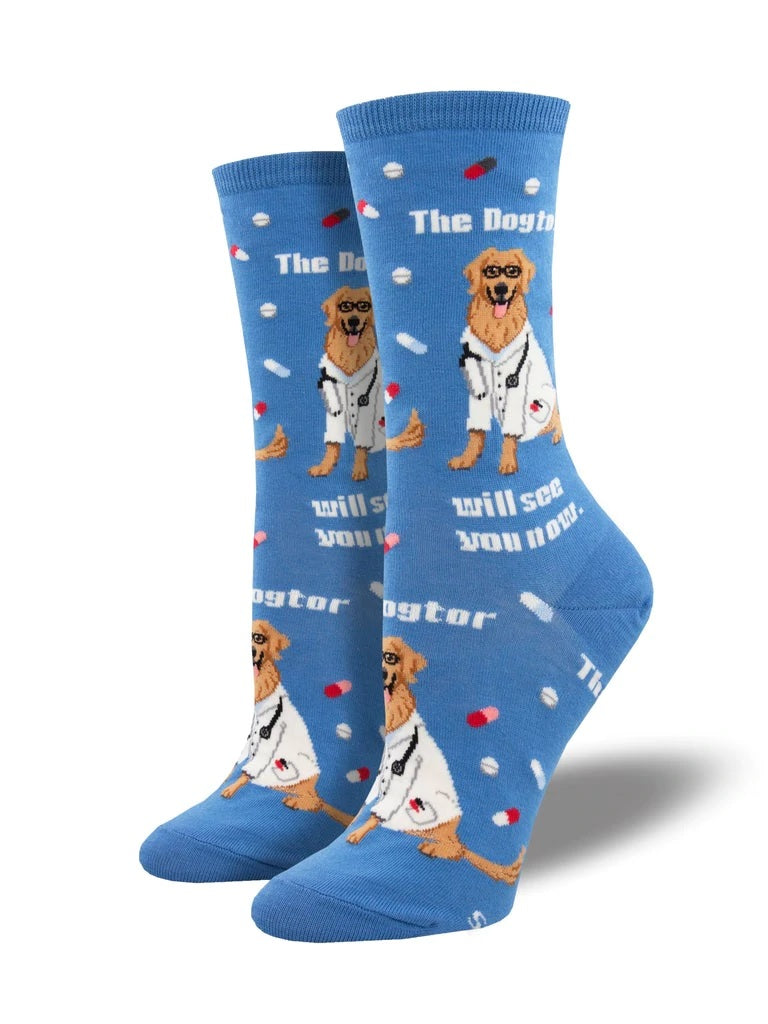 Womens The Dogtor Is In Socks