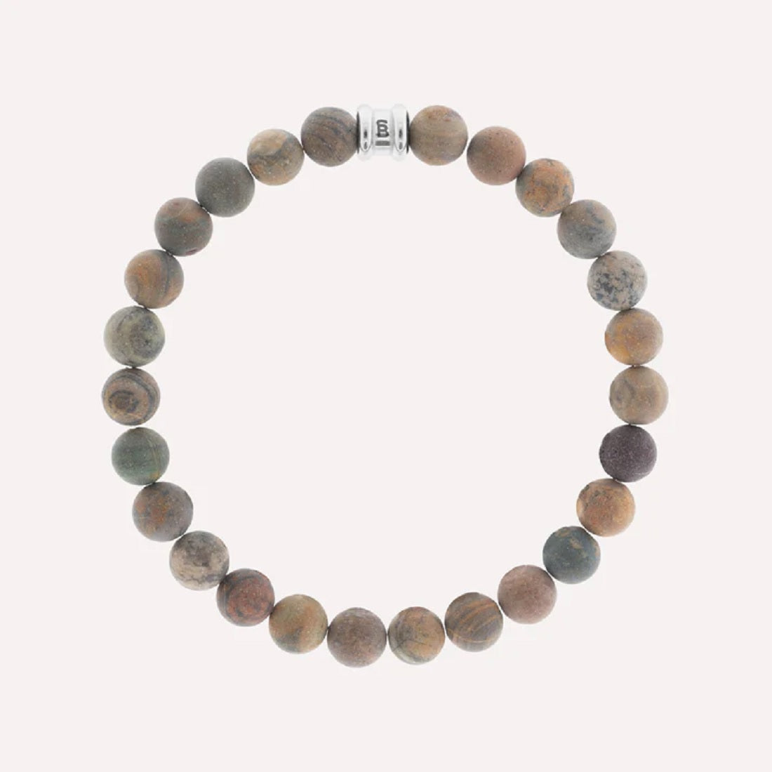 Mens Basic Stones Bracelet in Matt Rainbow