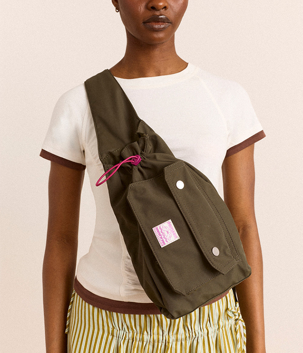 Womens Matilda Cross Body Bag in Dark Green
