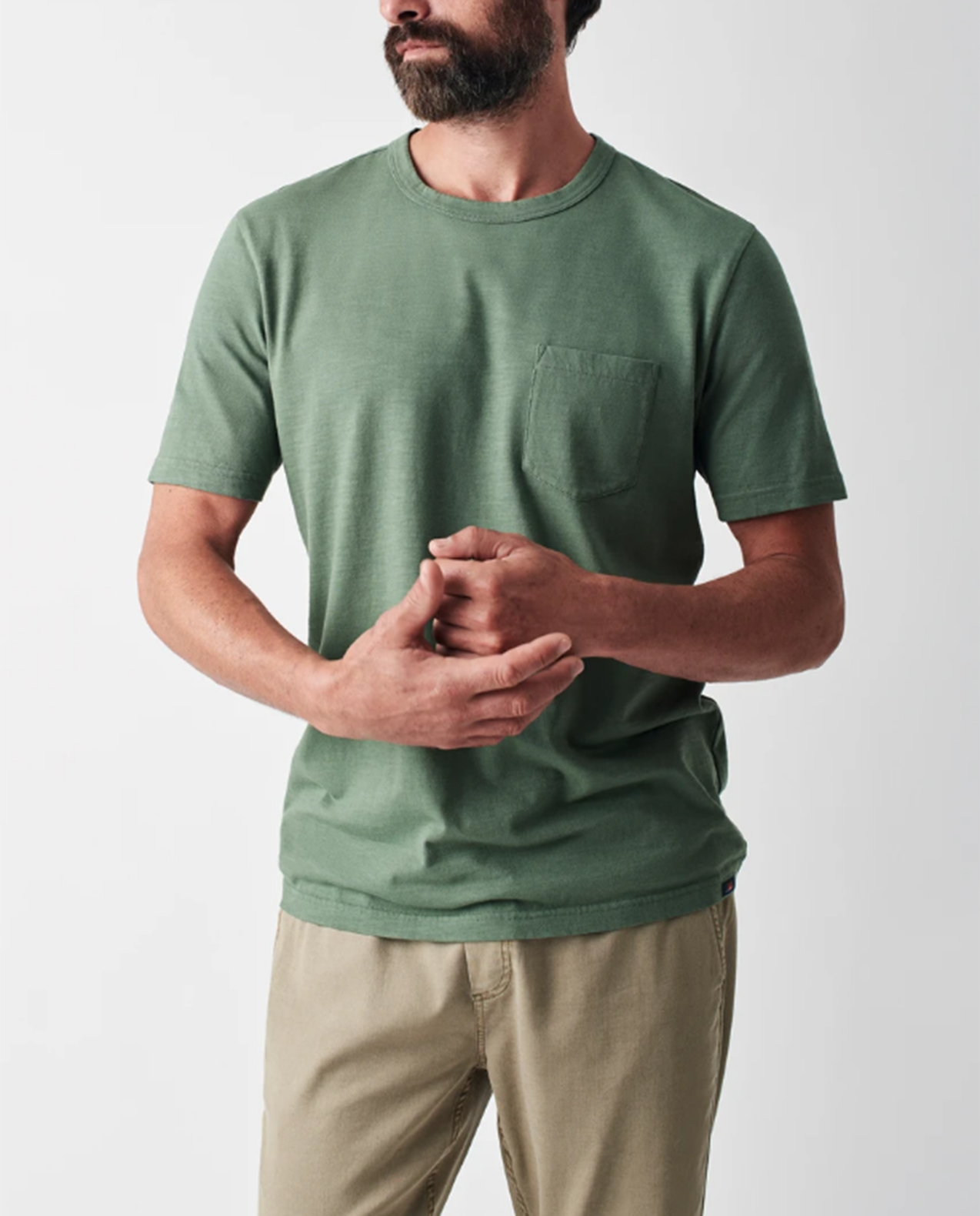 FAHERTY Mens Sunwashed Pocket Tee