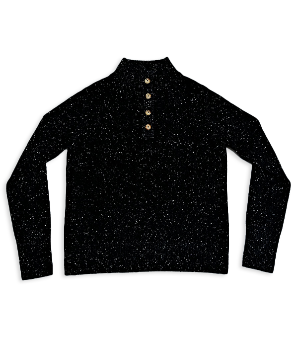 Womens Cashmere Henley Pullover