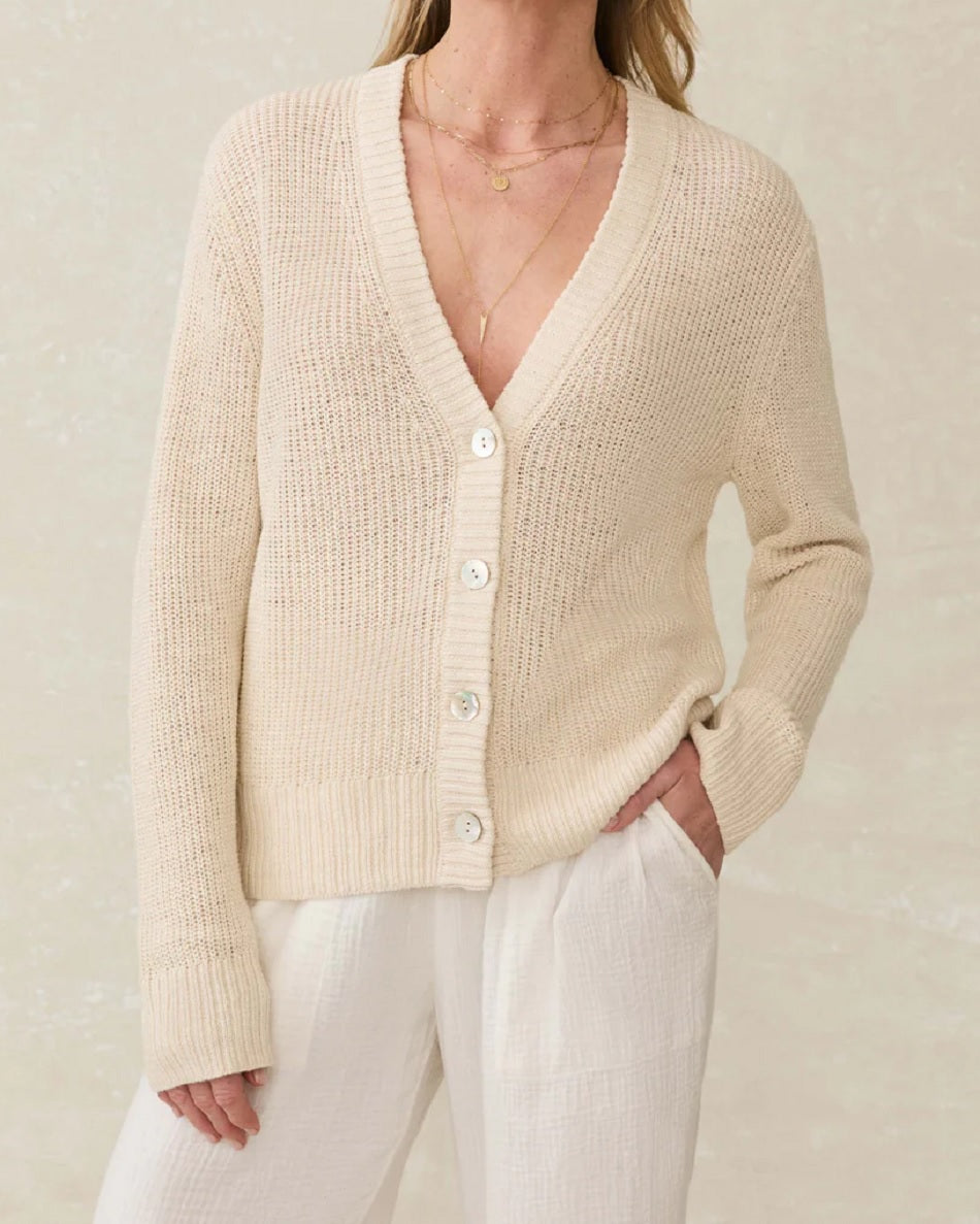 Womens Miramar Linen Cardigan
