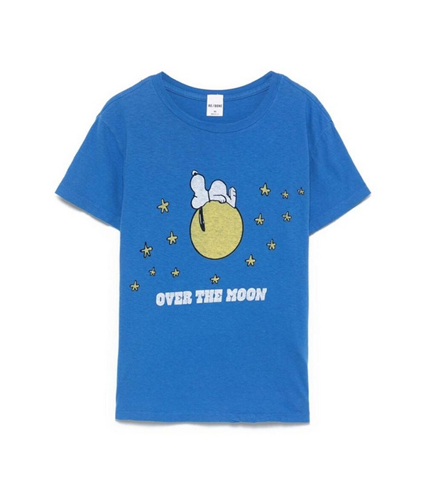 Womens Classic Tee Snoopy Moon