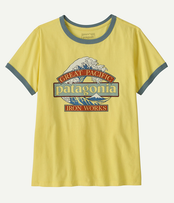 Womens Great Waves Ringer Tee