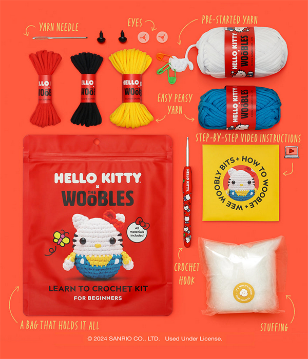 Hello Kitty Beginner Crochet Kit