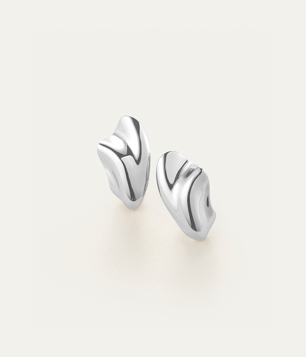 Womens Portia Earrings in High Polish Silver
