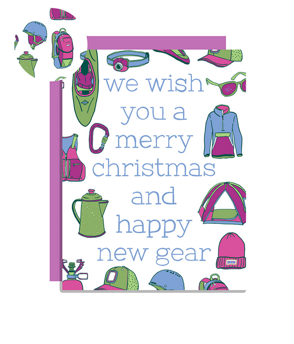 Merry Christmas And Happy New Gear Card