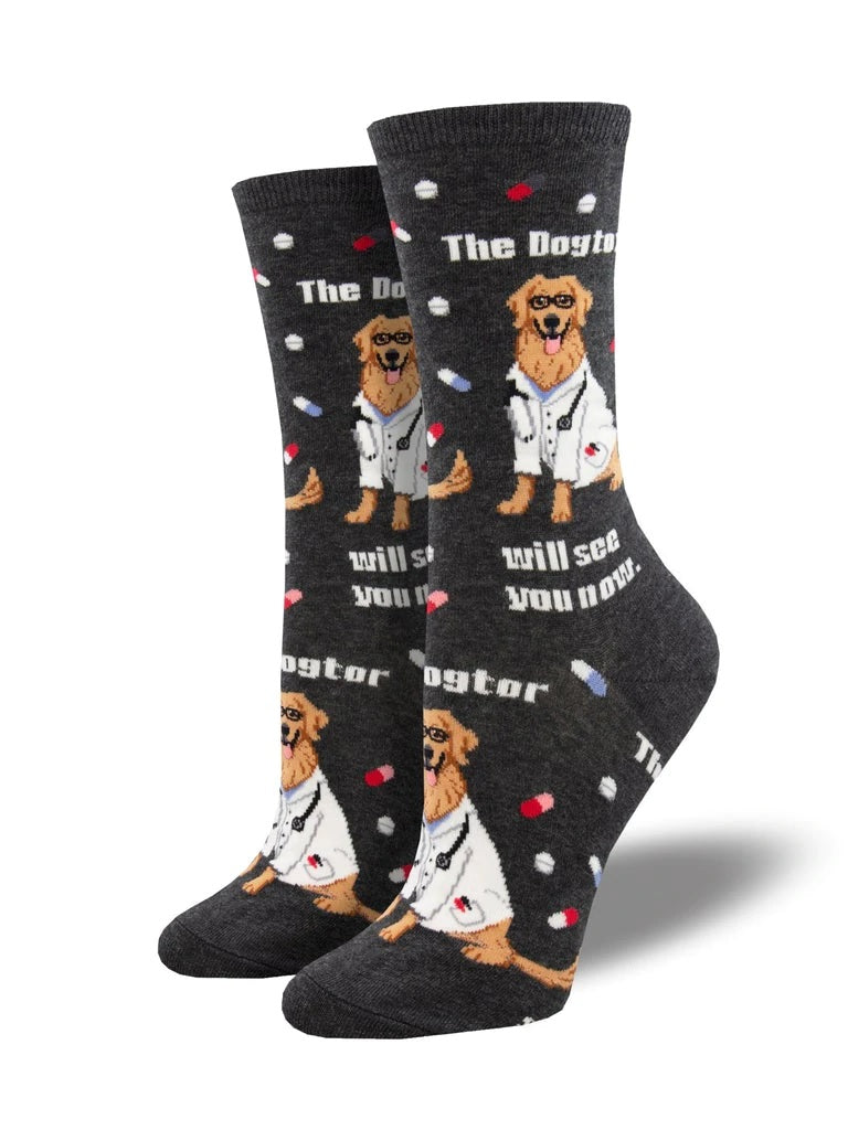 Womens The Dogtor Is In Socks