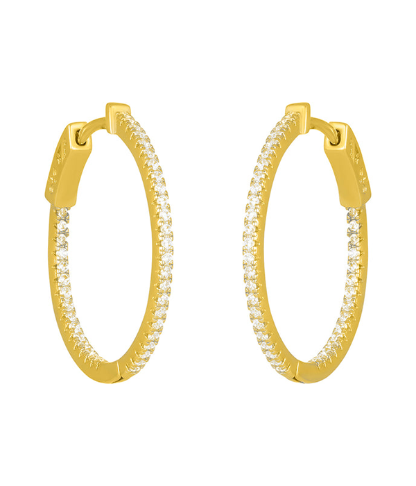 Womens Nadine Hoops in Gold