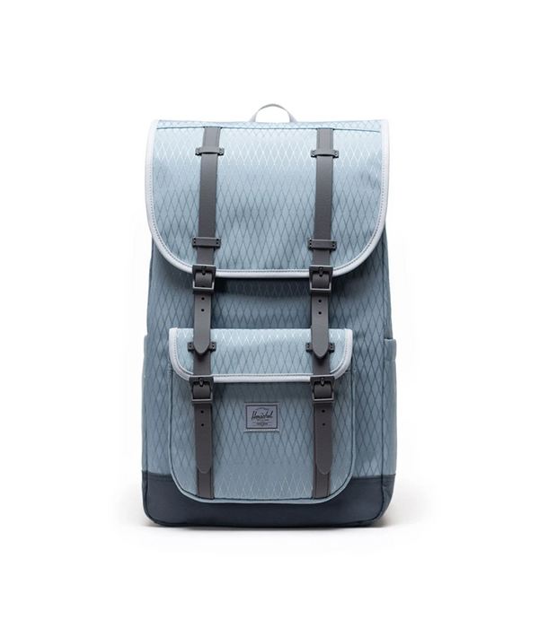 Herschel Little America Backpack in Blue Mirage Diamond/Sea Storm