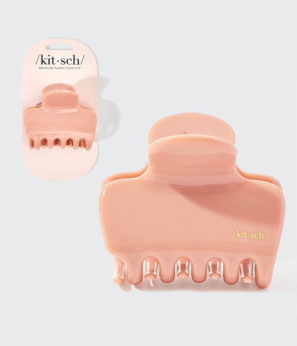 Recycled Plastic Puffy Cloud Clip 1pc - Rosewood