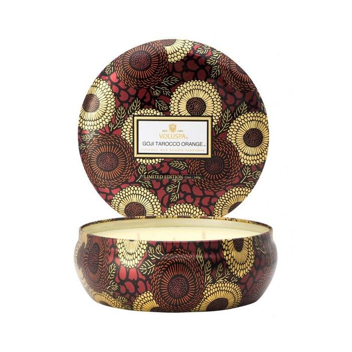 VOLUSPA 3 Wick Candle in Decorative Tin 60 Hour