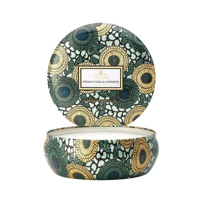VOLUSPA 3 Wick Candle in Decorative Tin 60 Hour