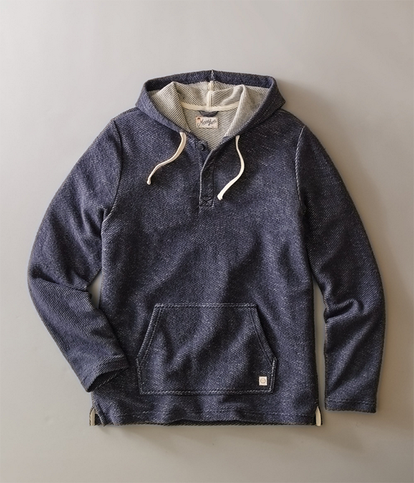 Mens Portola Beach Hoodie in Navy/White