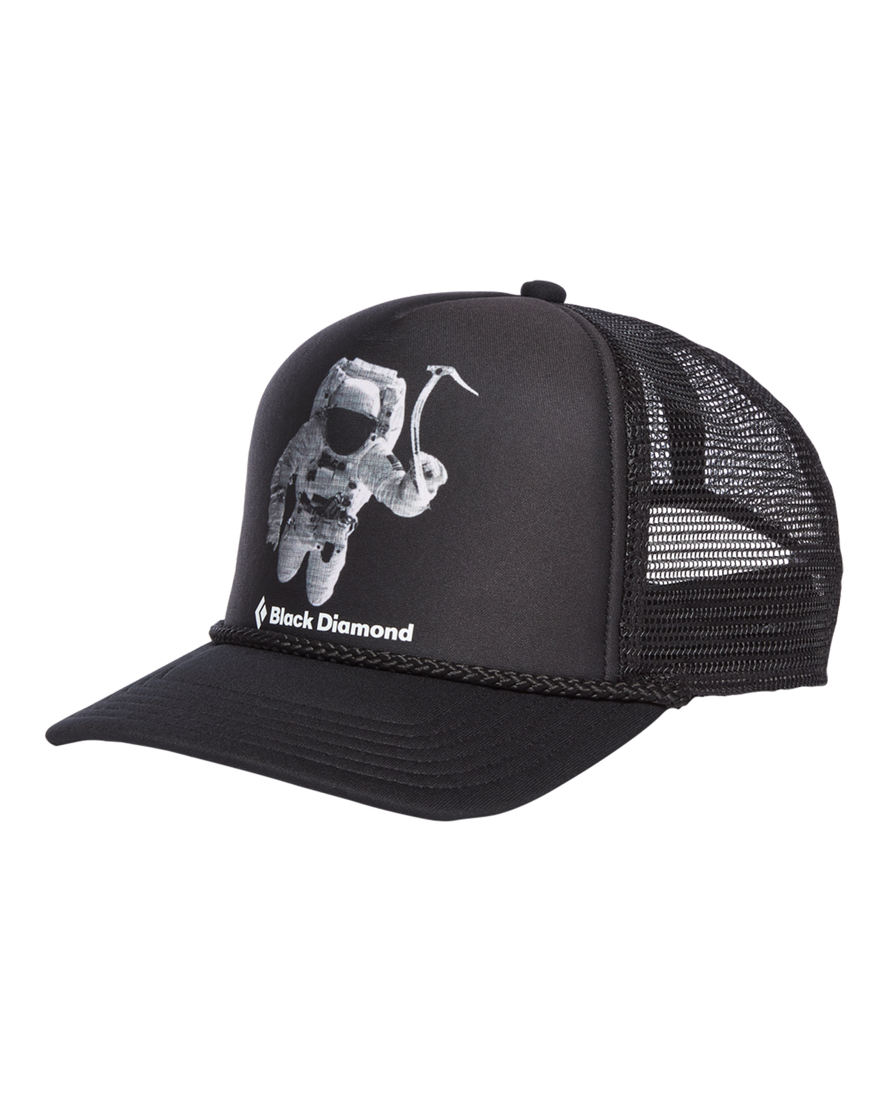 BLACK DIAMOND FLAT BILL TRUCKER HAT