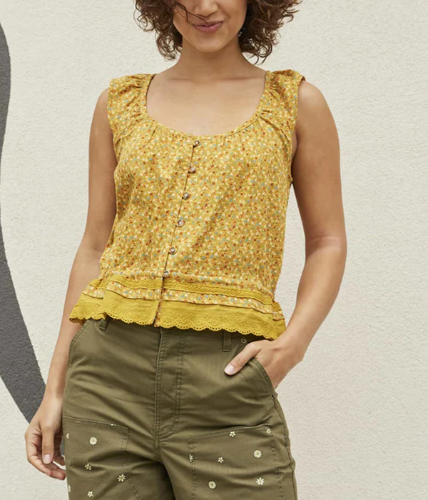 Womens Manzana Ruffle Tank