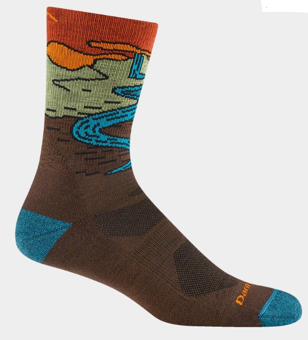 Mens Chasing Waterfalls Micro Crew Lightweight with Cushion
