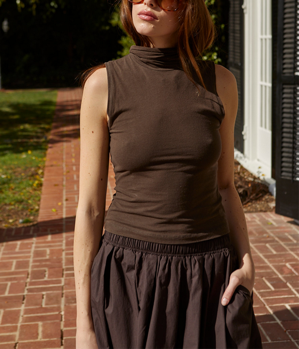 Womens Tessa Turtleneck Tank