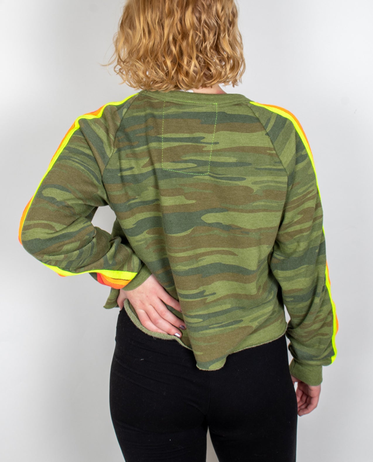 Womens Bolt Cropped Classic Crew Sweatshirt