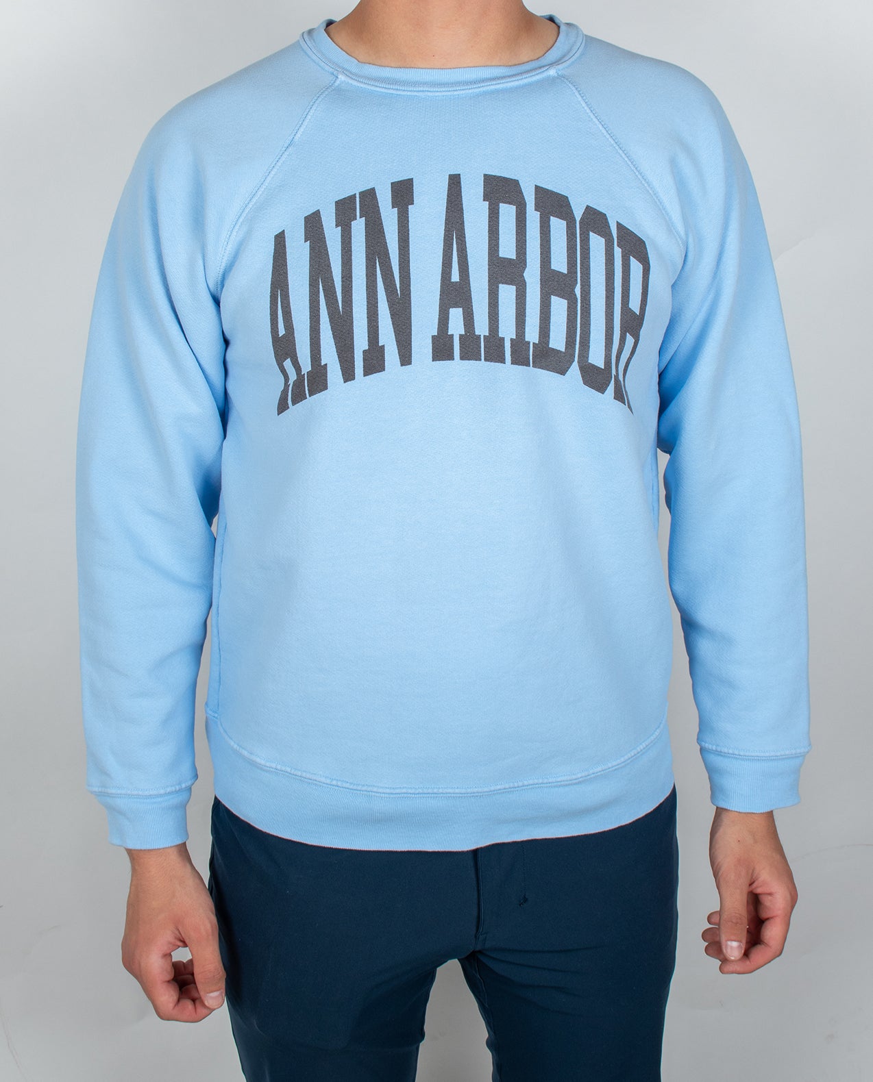 Unisex RBBL Premium Ann Arbor Terry Crew with Black Font F24