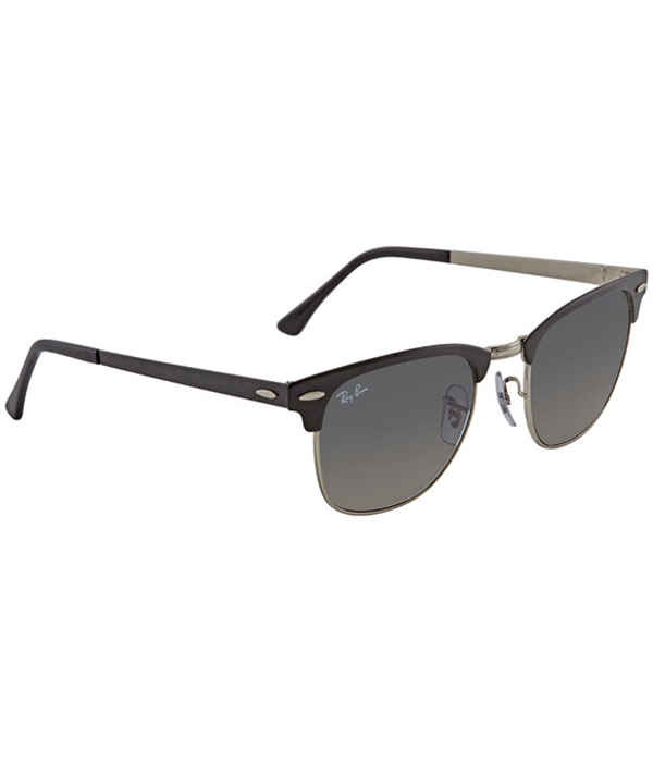 Clubmaster Metal Black on Silver w/ Light Grey