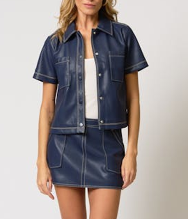 Womens Rusty Vegan SS Cropped Jacket