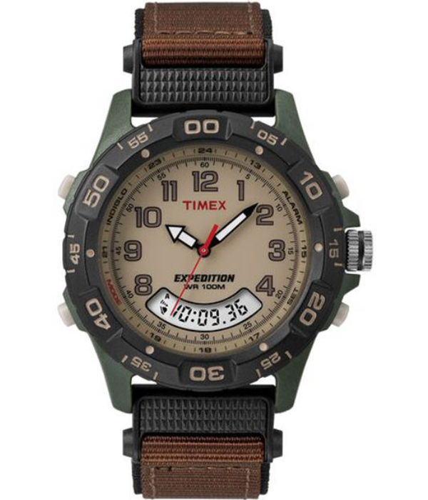 Expedition 39mm Nylon Strap Watch - Tan Dial Brown Strap
