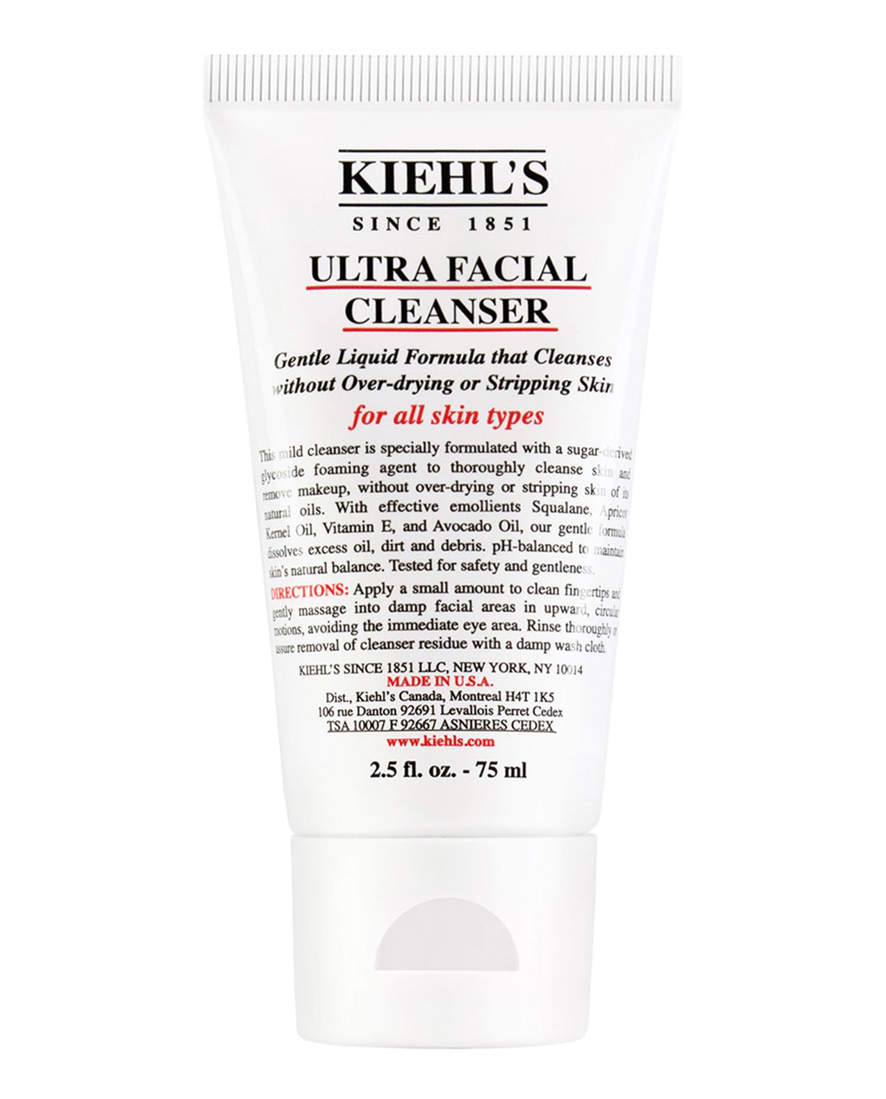KIEHLS 2.5oz 75ml Ultra Facial Cleanser