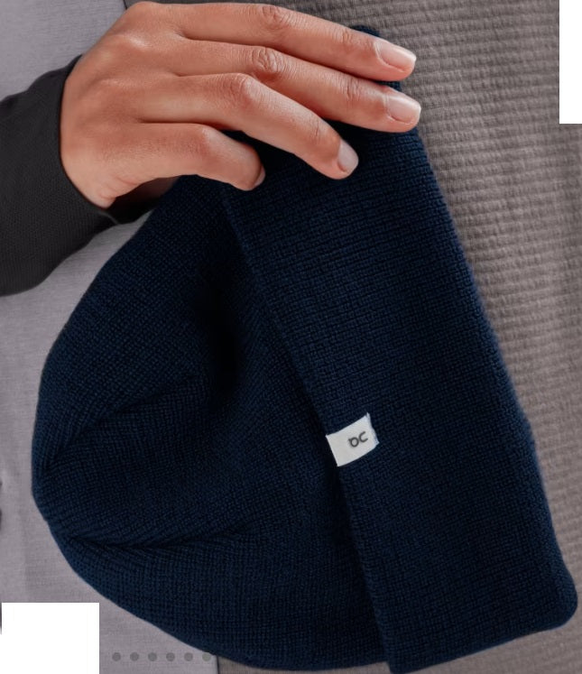 On Running Unisex Merino Beanie in Navy