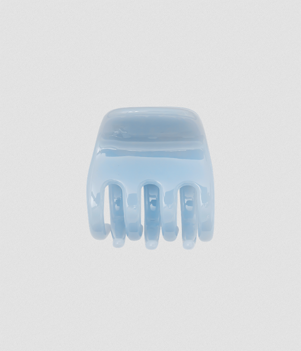 Small Hair Claw Clip â€” Mist with Silver Charm Ring
